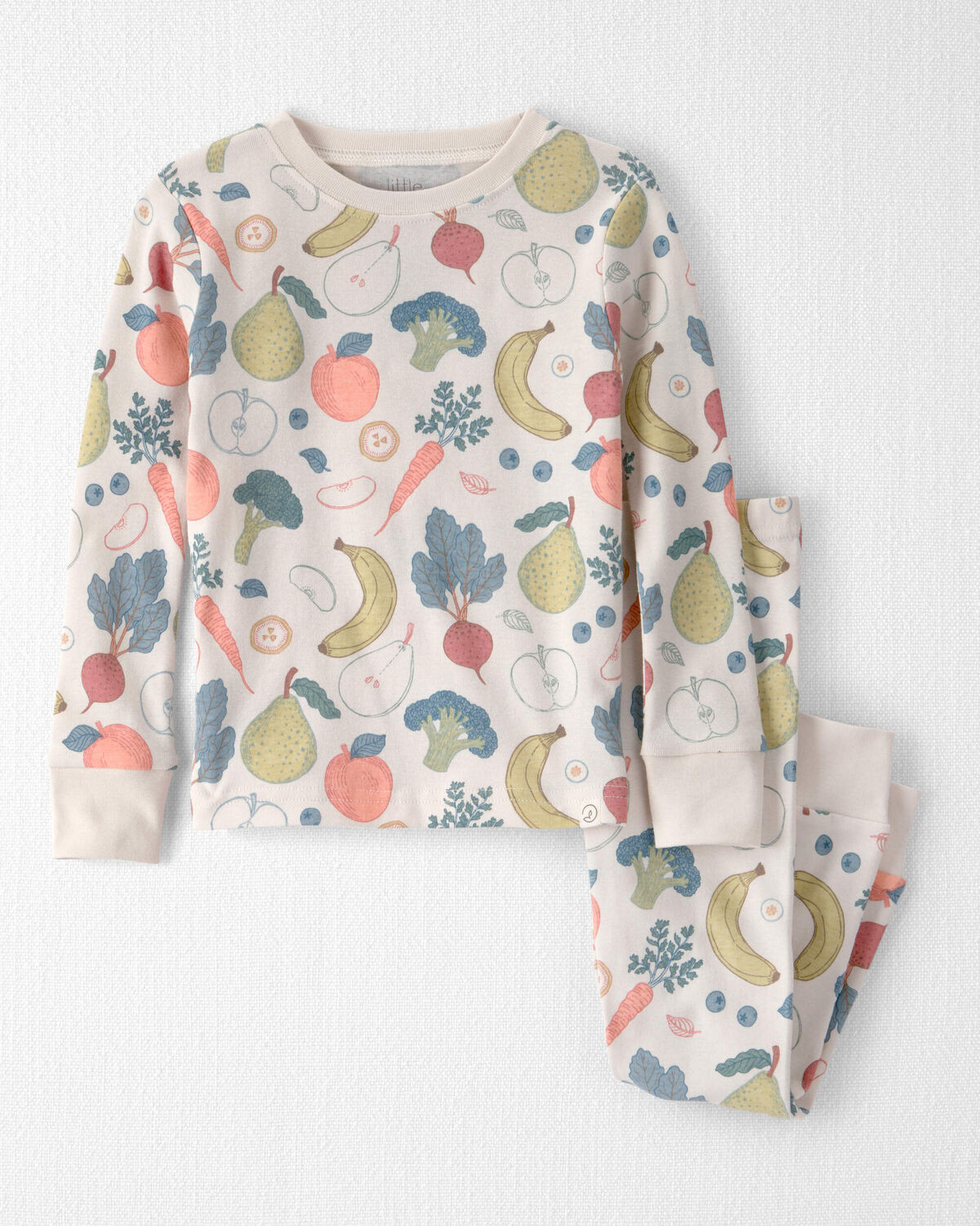 Toddler 2-Piece Organic Cotton Ribbed Pajama Set in Veggie Fruit Print - Little Planet | Carter's | Carter's Inc