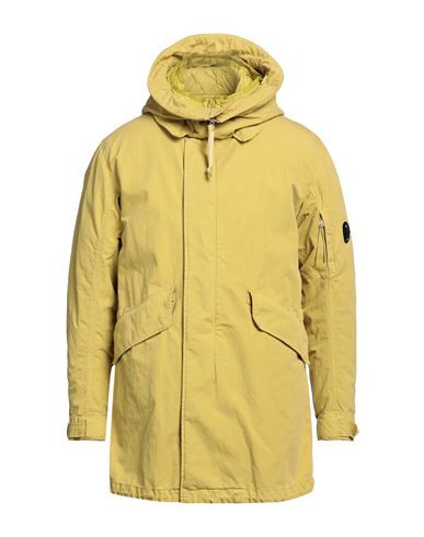 C. p. Company Man Coat Mustard Size 38 Cotton, Polyamide, Polyurethane resin | YOOX (US)