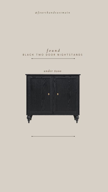 found // two door nightstand now comes in black! i simply swapped the knobs 

#LTKhome