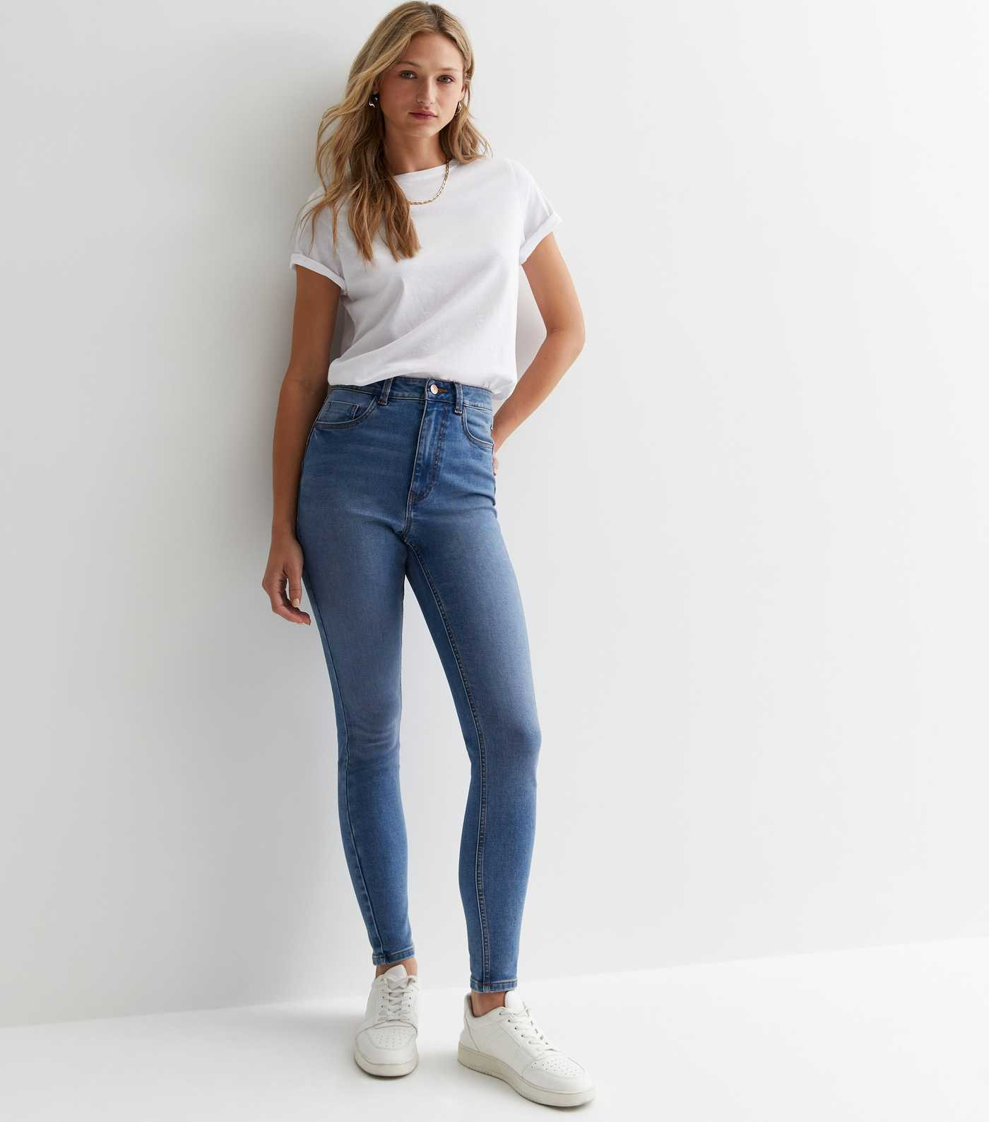 Blue Lift & Shape Jenna Skinny Jeans | New Look | New Look (UK)