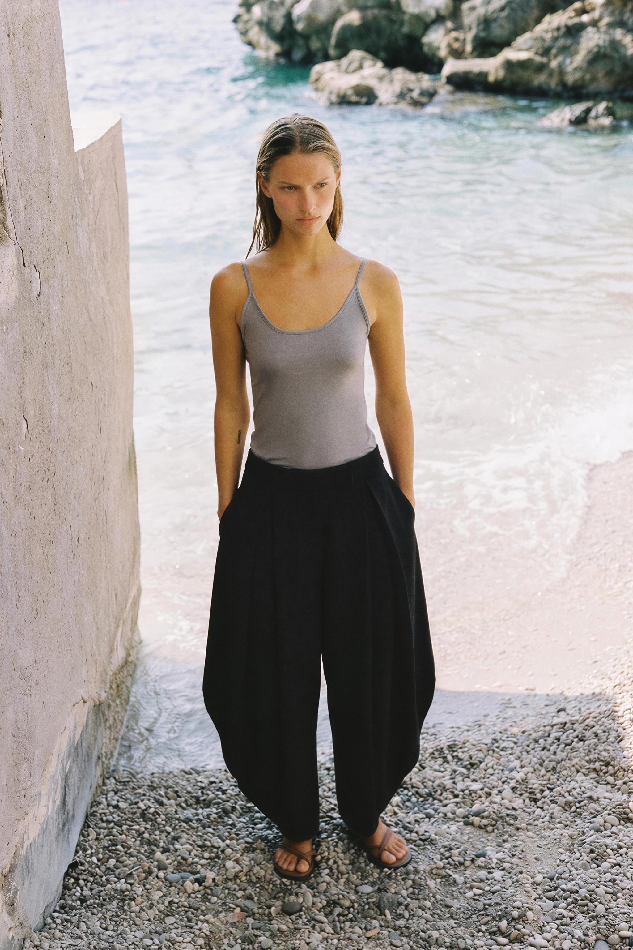 FLOWY VENTED PANTS | Zara US