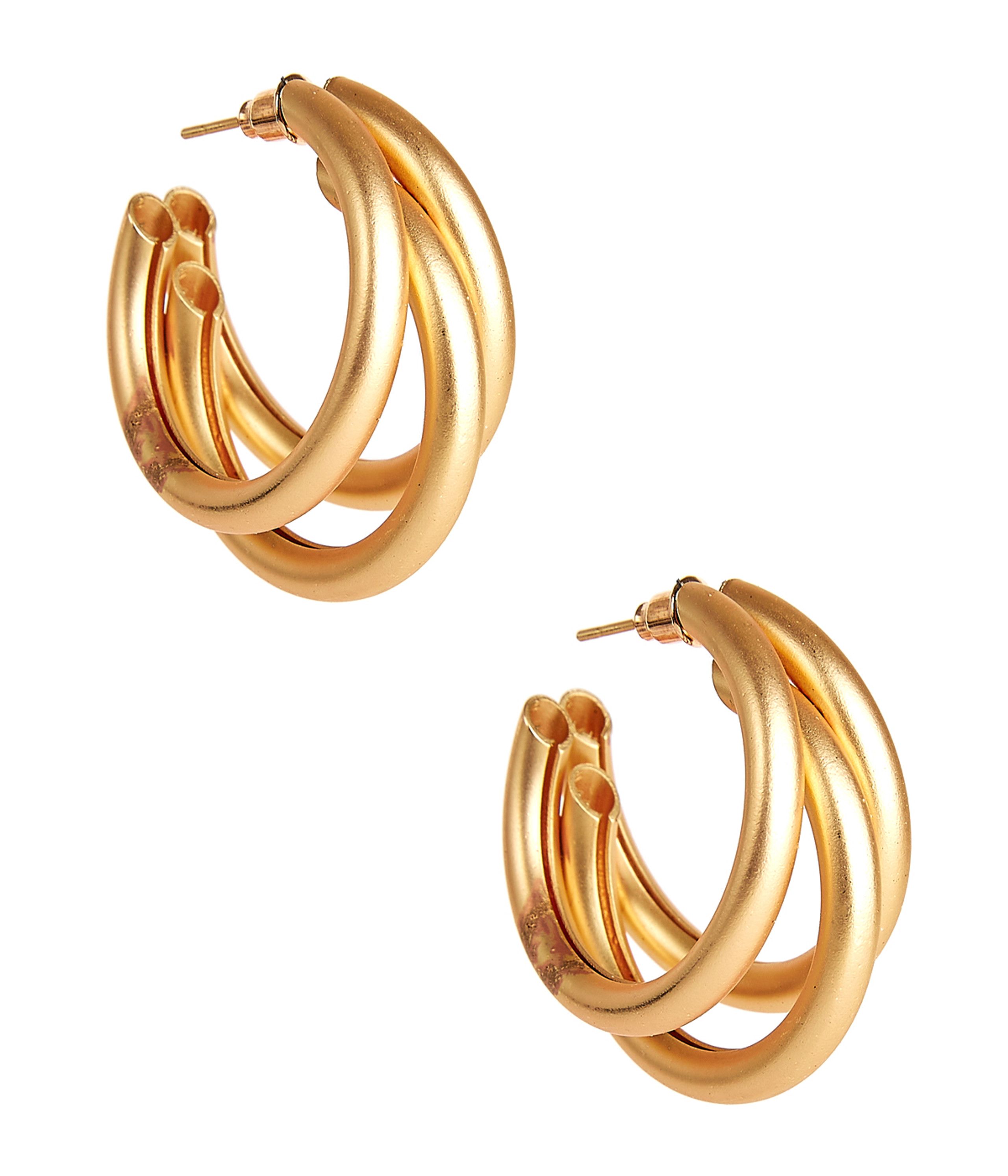 Addison - Brushed Gold Hoop Earring | Lisi Lerch Inc