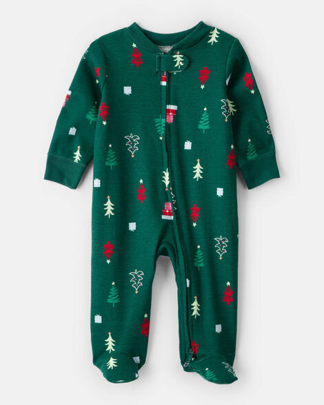 Baby Green Trees 100% Cotton Long-Sleeve Sleep & Play Pajamas - Green | Carter's Inc