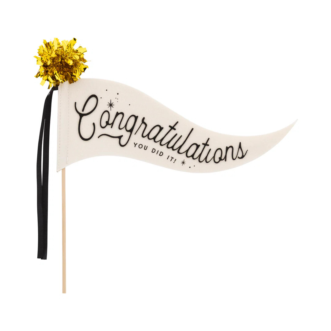 Congratulations Felt Pennant | My Mind's Eye