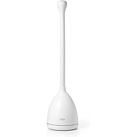 OXO Good Grips Toilet Plunger with Cover, White | Amazon (US)