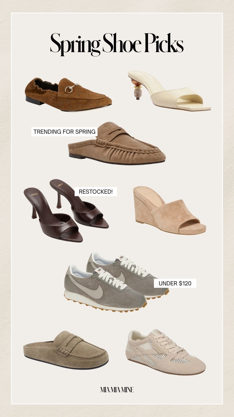 Spring shoe picks
Suede mules, backless loafers, wedge sandals, Nike suede sneakers

#LTKSeasonal #LTKPetite #LTKOver40