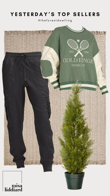 Linking yesterday’s top sellers. The Monterey outdoor rug from pottery barn is one of my favorites, along with the faux cedar tree. Linking a few of my favorite planters. These cargo pants from Lululemon are amazing quality and so comfy! Gold Hinge has super cute athletic wear and I love the sleeve patches on this crewneck.

#LTKhome #LTKstyletip