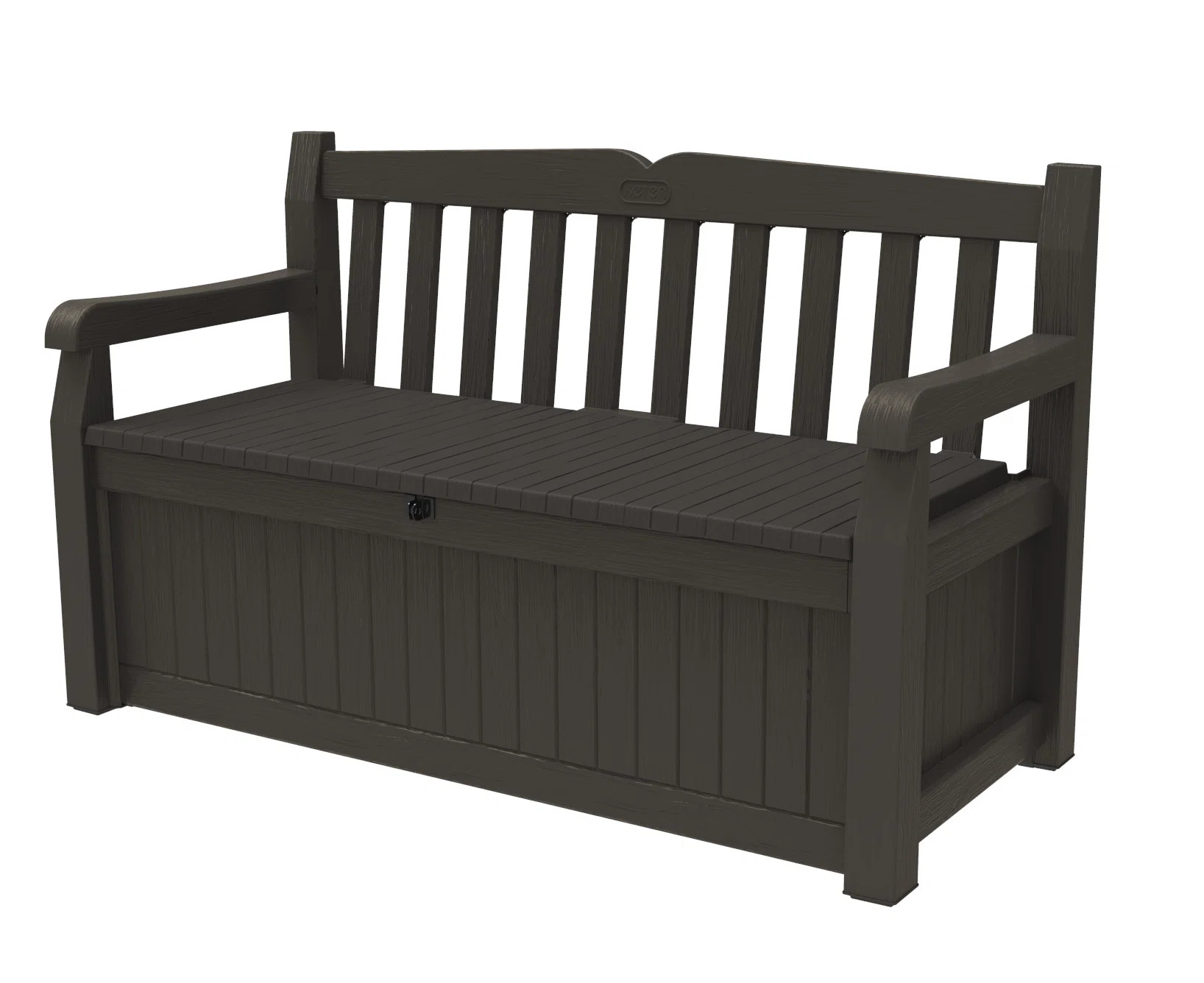 Keter Solana 70 Gallon Durable Resin Outdoor Storage Bench Deck Box For Furniture and Supplies | Wayfair North America
