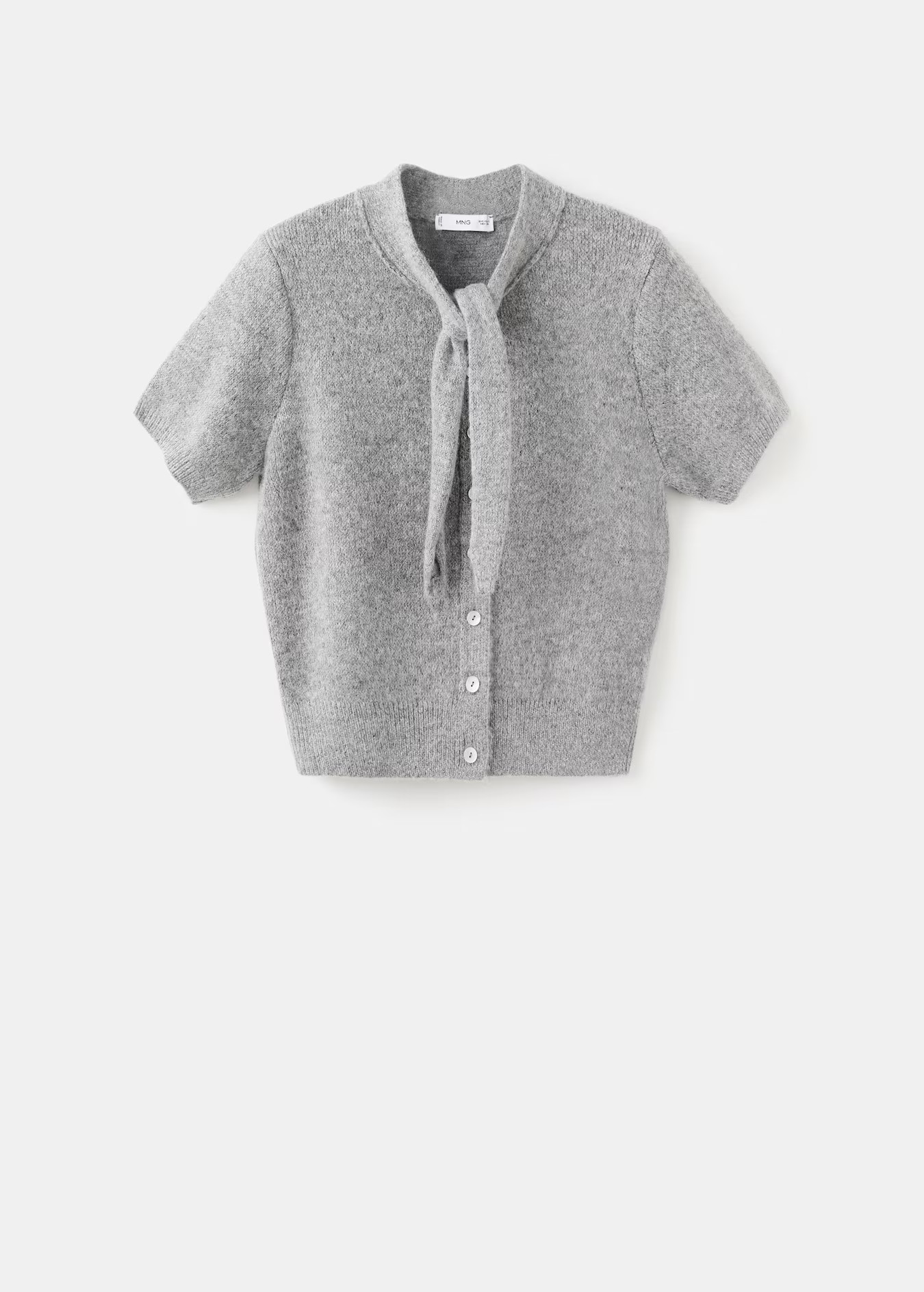 Cardigan with bow-tie neck - Women | MANGO USA | Mango (US/MX/AU)