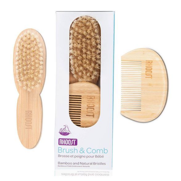 Rhoost Bamboo Hair Brush and Comb Set for Baby | Target