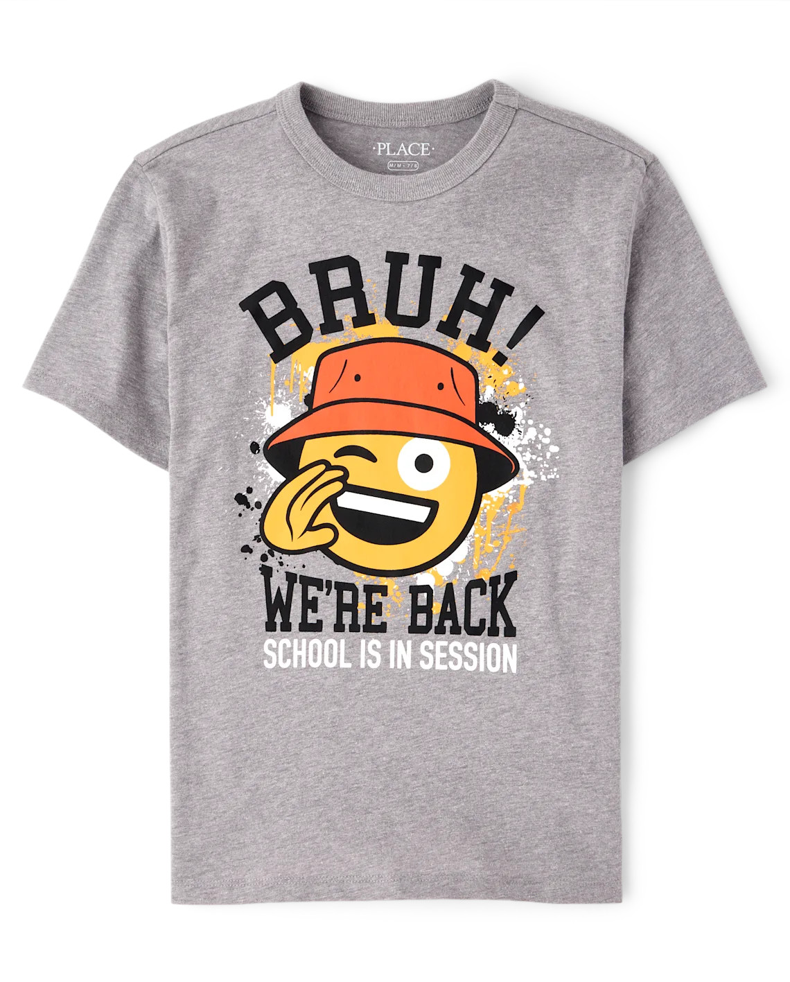 Boys School Bruh Graphic Tee - gray | The Children's Place