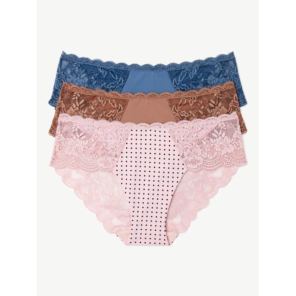Joyspun Women's Microfiber Hipster Panties, 3-Pack, Sizes XS to 3XL - Walmart.com | Walmart (US)