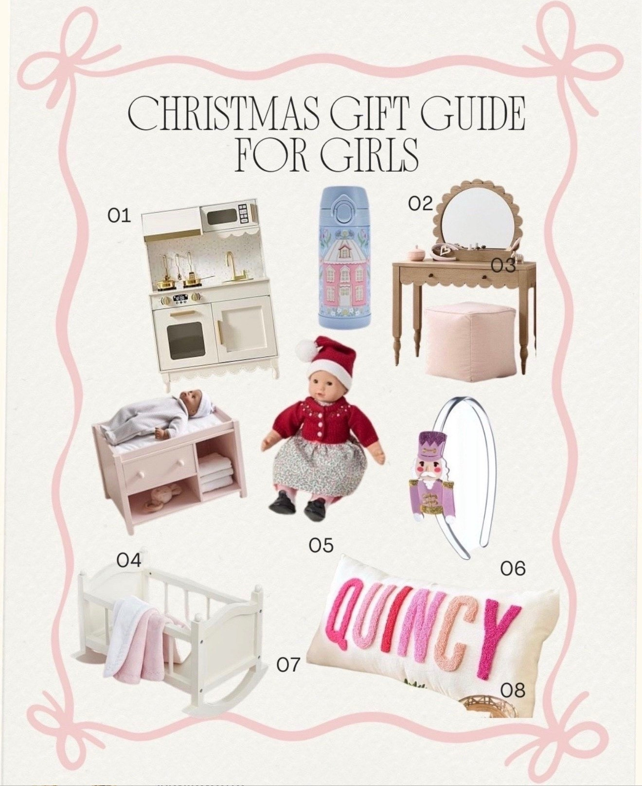 Christmas gift guide for girls for Black Friday 

Black Friday Sales 
Pottery barn kids
Custom pillow for girls
Baby doll for girls
Kitchen gift for kids
Vanity for girls 

#LTKGiftGuide #LTKCyberWeek #LTKHoliday

#LTKGiftGuide #LTKHoliday #LTKCyberWeek

#LTKSeasonal #LTKHoliday #LTKmomlife

#LTKGiftGuide #LTKSaleAlert #LTKHoliday