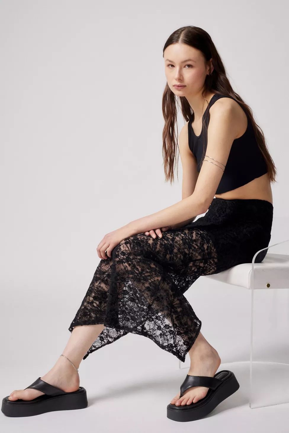 Urban Renewal Remnants Layered Lace Midi Skirt | Urban Outfitters (US and RoW)