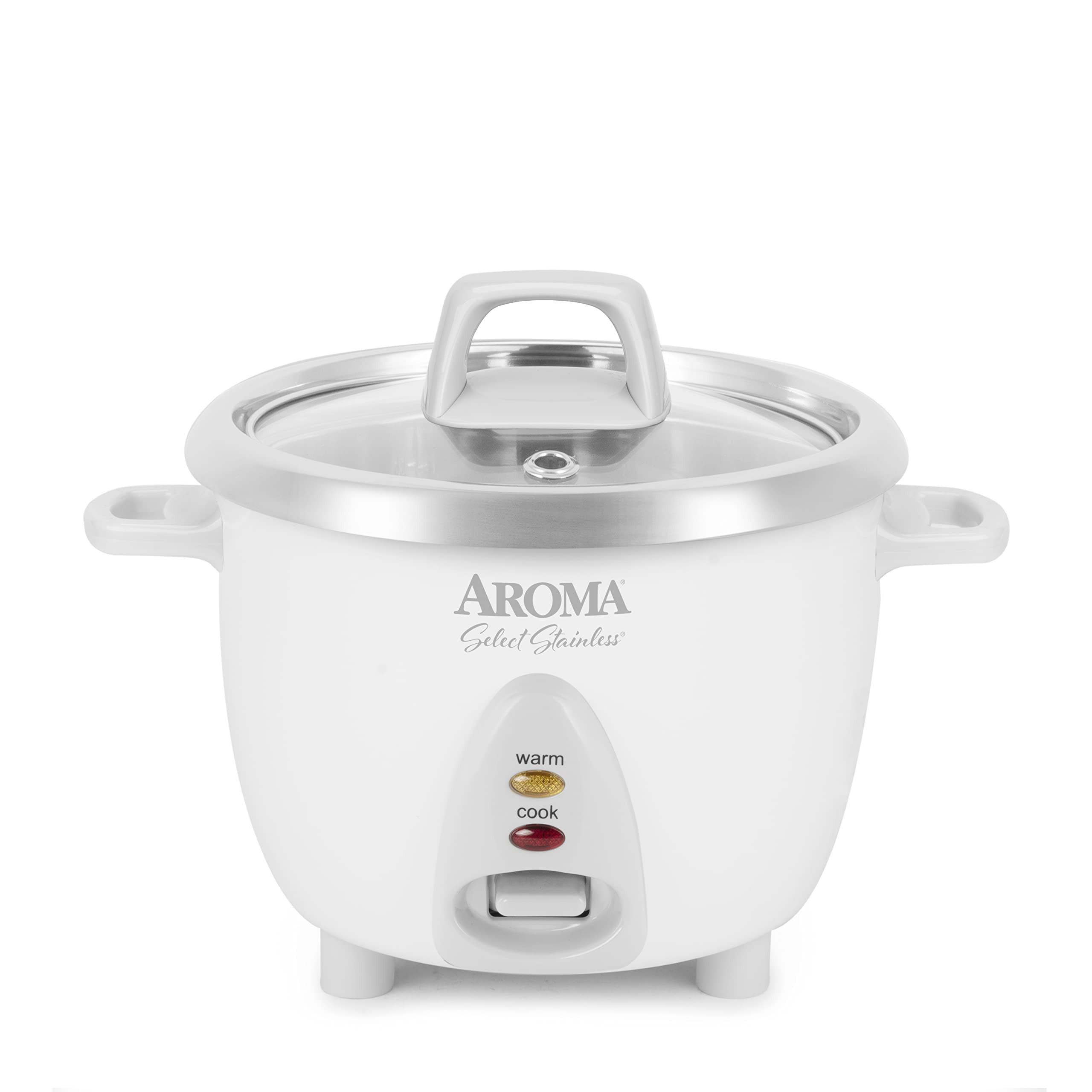 Aroma Housewares Select Stainless Rice Cooker & Warmer with Uncoated Inner Pot, 6-Cup(cooked) / 1... | Amazon (US)