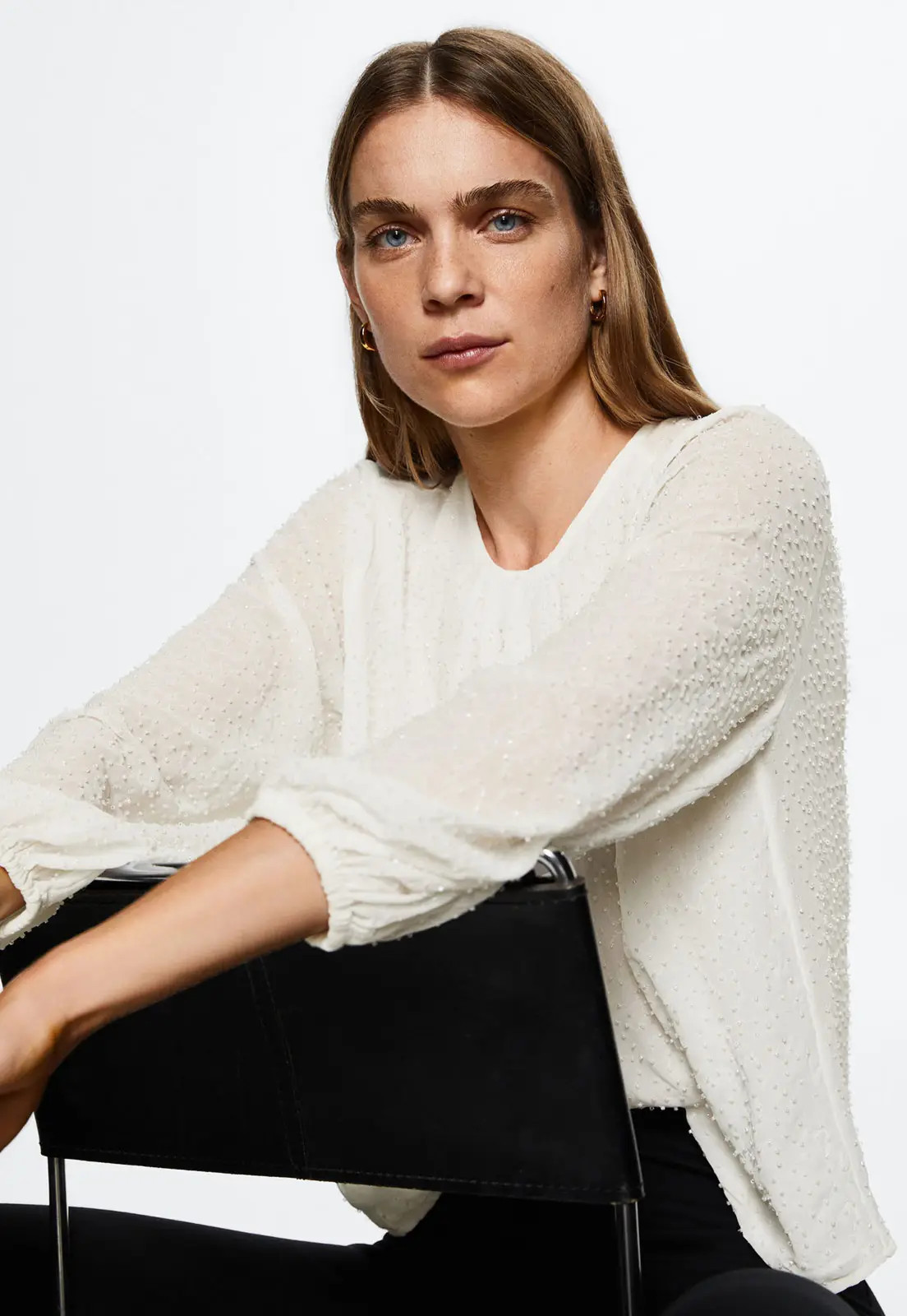 Blusa Mango Bordada Branca | Dafiti (BR)