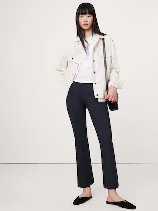 Crop Flare Everywhere Ponte Pull-On Pant | Banana Republic (CA)