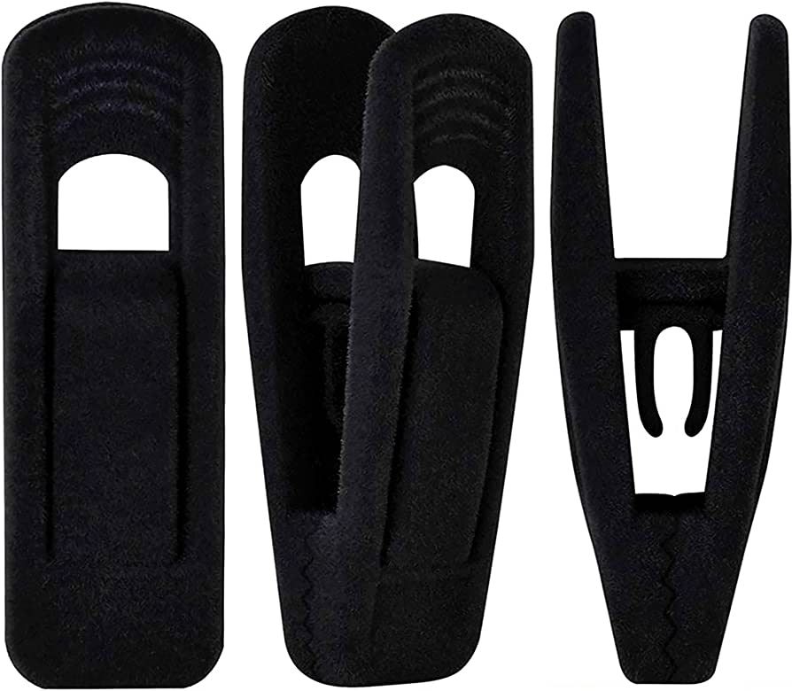 Amazon.com: TOFIIGREM Black Velvet Hanger Clips (60-Pack), Non-Slip Strong Velvet Hangers Clips f... | Amazon (US)