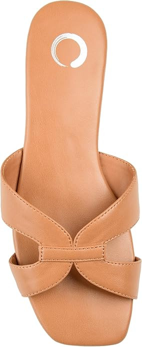 Brinley Co. Womens Soft Square Toe Faux Leather Slide | Amazon (US)