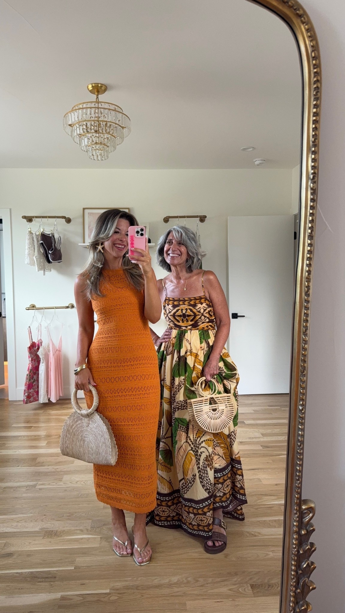 Orange crochet midi dress farm Rio brown and green floral maxi dress

Revolve code: tulip

Wearing my usual small/2 mom wears a medium/8

Wedding guest
Resortwear
Beach vacation
Summer event
Party dress
Floral dress 
Crochet dress
Date night 

#LTKStyleTip #LTKWedding #LTKParties