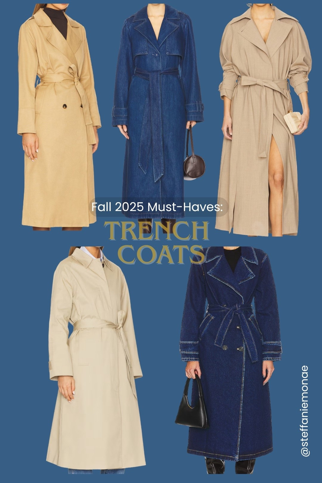 Fall 2025 is all about elevated basics, and trench coats are leading the way 🍂 Whether you love a classic camel, a denim twist, or an oversized statement, I’ve linked 5 stunning options for every budget. Perfect for layering over your favorite essentials or dressing up a minimal look. Tap to shop your favorite trench now!

🧥 Style tip:
	•	For a timeless workwear look, layer a classic trench over a crisp button-down blouse, clean denim, loafers, and finish with a structured bag.
	•	For a cute, preppy vibe, pair the denim trench with a tucked-in shirt, mini skirt, and boots, or swap for chunky loafers and socks for a fall-ready twist.

📌 Save this for your fall wardrobe planning

Linked pieces include:
– Classic trench
– Belted denim trench
– Oversized trench coat
– Minimal cream trench
– Navy statement trench



#LTKWorkwear #LTKStyleTip #LTKSeasonal