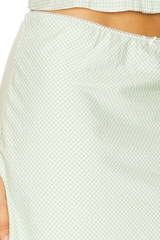 Gingham Paloma Skirt in Green | Revolve Clothing (Global)