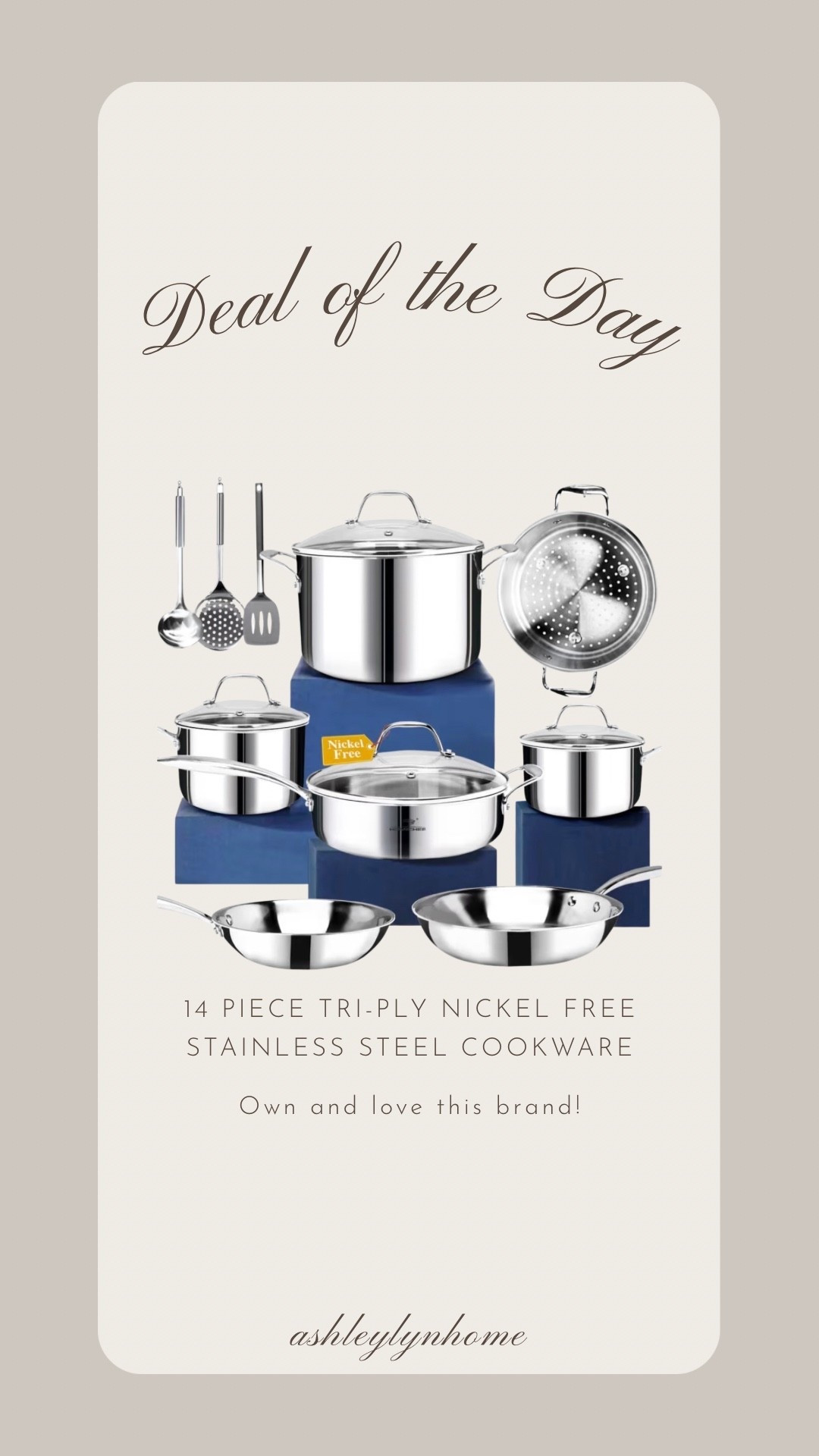 This 14 piece tri-ply nickel free stainless steel cookware set is on sale. I own and love this brand. Great quality for the price!

#LTKSaleAlert #LTKHome
