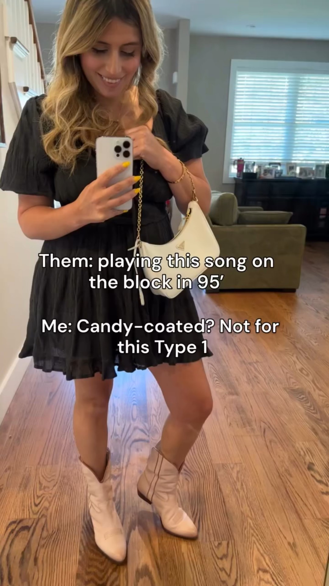 ✨ Candy-coated vibes, sugar-free life + east coast summer vibe 

#type1mom #cuteoutfit #cowgirlstyle #freepeopleboots #freepeopledress @freepeople 

Who remembers this song playing everywhere as a kid?!