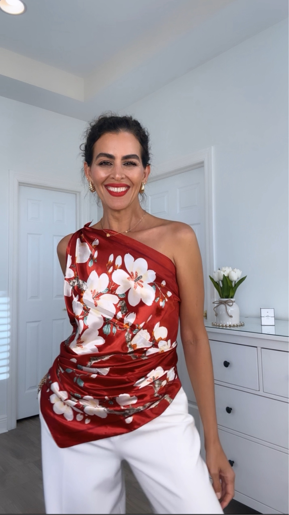 Scarf comes in a pack of 4 beautiful colors! Size up in bra. Runs small in the waist. Wearing a size 36B, usually a size 34B. Size 4 in pants. 
Lipstick color is Ruby Woo. Lip liner color brick

 I am 5’7” | 126 pounds 

#LTKstyletip #LTKGiftGuide 

#LTKSeasonal