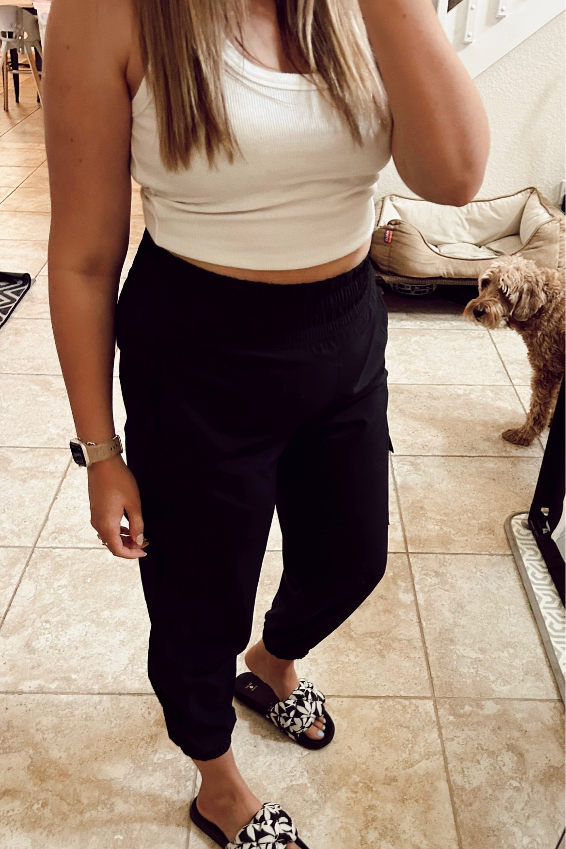 a little casual ootd with a Winston photobomb! This morning we had some errands to run and then it was off to the park! I snagged this whole outfit during the LTK sale at A&F and I’m obsessed! So simple and comfy. 
wearing a size medium in the shirt and pants. 


mom outfit, midsize fashion, simple look, ootd, mom style, simple style, Abercrombie, target fashion

#LTKFind #LTKfit #LTKunder100