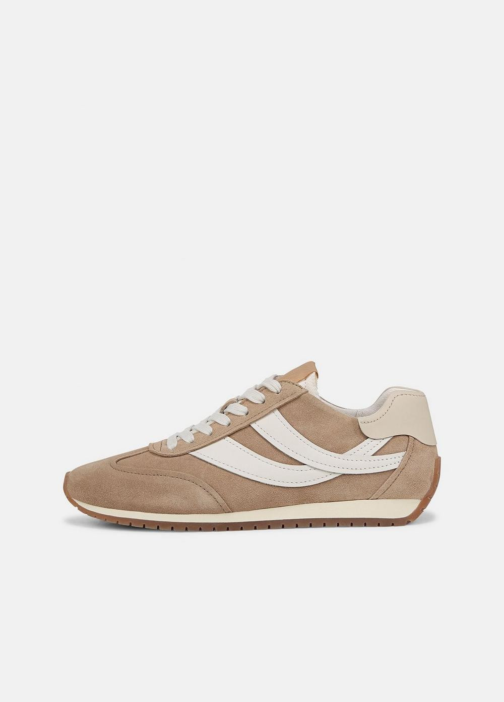 Women's Oasis Suede And Leather Runner Sneaker, New Camel/white Foam, Size 5.5 Vince | Vince LLC
