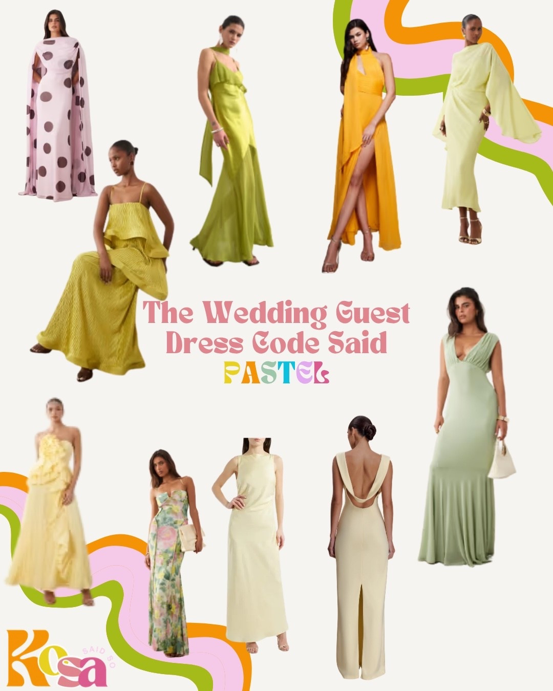 What to wear when the dress close says Pastel! If you can’t tell I’m still really loving butter yellow.

#LTKWedding #LTKMidsize #LTKgrwm