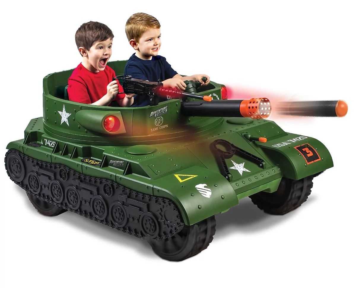 NEW WALMART EXCLUSIVE Adventure Force 24 Volt Thunder Tank Ride-On With Working Cannon and Rotati... | Walmart (US)