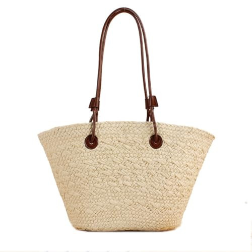 Women Straw Tote Bag Summer Beach Bags Luxury Handmade Shoulder Bag Woven Basket Handbags Large Straw Purses | Amazon (US)