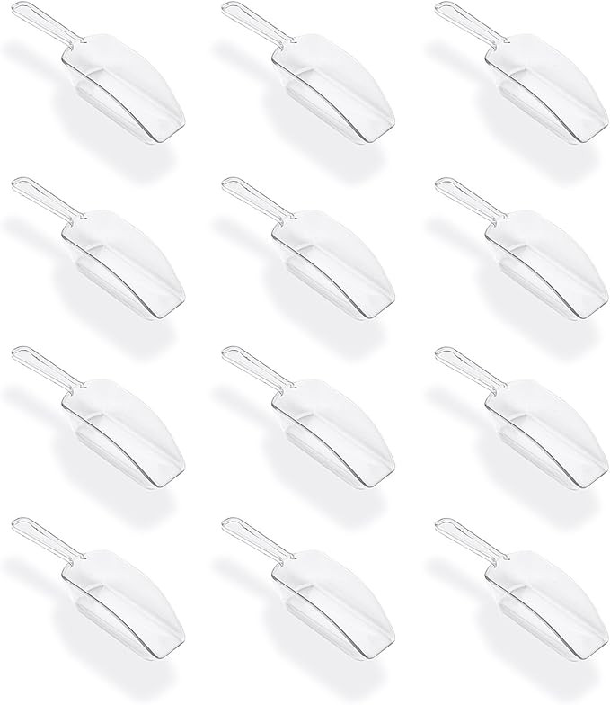 Super Z Outlet 5.5" Mini Acrylic Plastic Kitchen Scoops for Weddings, Candy Dessert Buffet, Ice C... | Amazon (US)