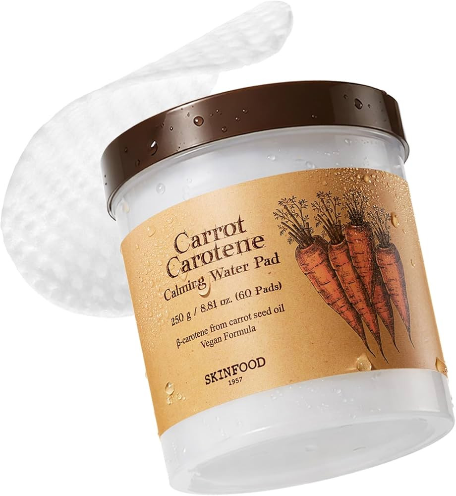 SKINFOOD Carrot Carotene Toner Pads, Hydrating & Soothing for Dry Skin, Instant Cooling, After Su... | Amazon (US)