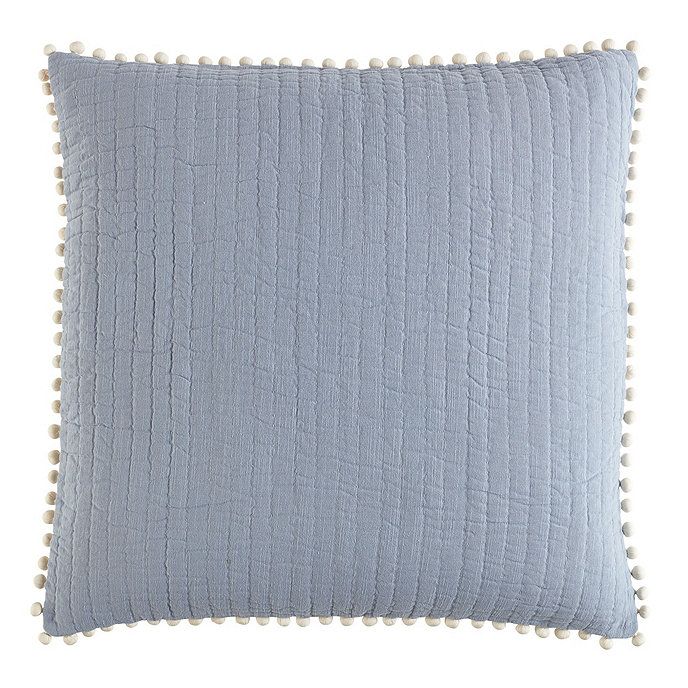 Audree Pom Pom Quilt - Gray | Ballard Designs | Ballard Designs, Inc.