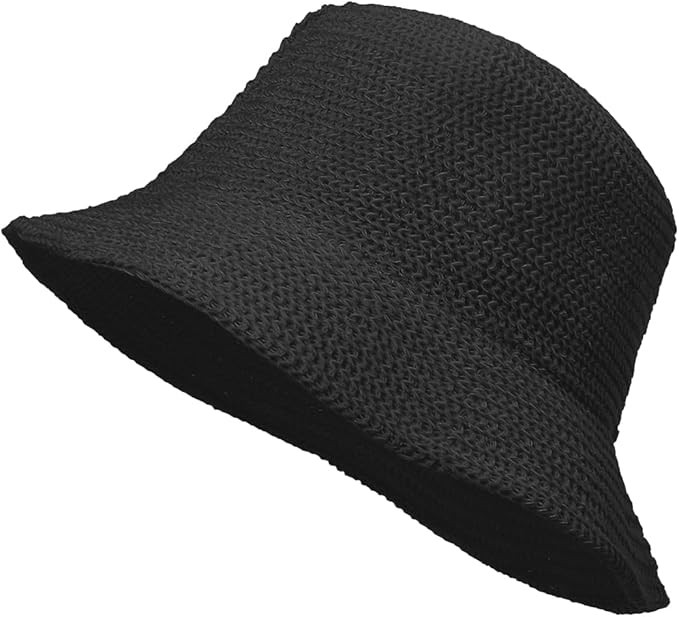 Eigso Womens Mesh Woven Bucket Hats Summer Outdoor Beach Straw Bucket Hat for Woman Packable Beac... | Amazon (US)