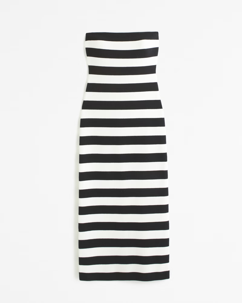 Strapless Midi Sweater Dress | Abercrombie & Fitch (US)