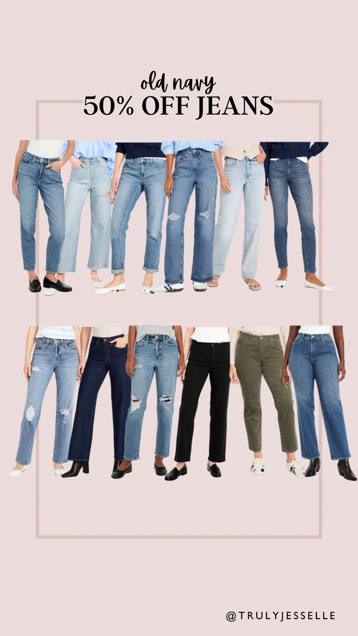 Old navy, 50% off jeans for the family, distressed denim, nondistressed denim, ankle jeans, wide leg jeans, straight leg jeans 

#LTKSaleAlert #LTKStyleTip #LTKFindsUnder50