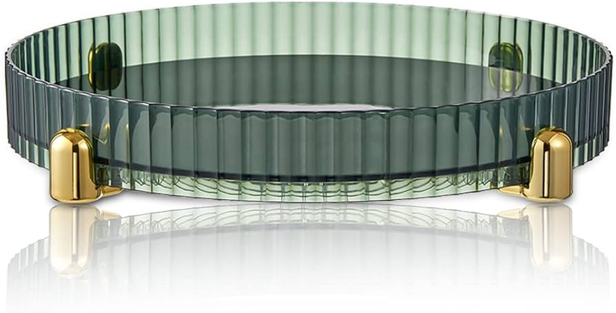 360° Rotating Lazy Susan Organizer, 11" Large Green Turntable Organizer for Spice Rack, Cabinet,... | Amazon (US)