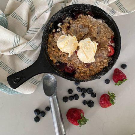 Berry crisp for two! Yes please! Love using the Xtrema 7-Inch Signature Skillet from the 5-piece starter set.

#LTKhome #LTKSale
