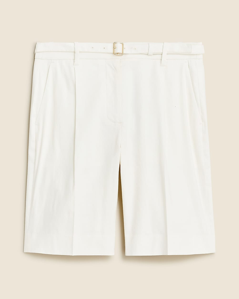 Pleated 9" trouser short with belt in linen blend | J. Crew US