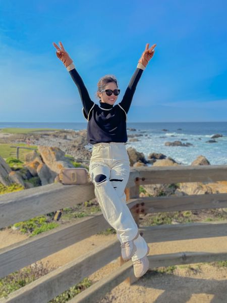 definitely a beautiful road-trip with so many ocean view on our 17-mile drive 🫶 wearing SHEIN ripped jeans in size small with and thermal top to keep myself warm in the winter in Monterey Bay 🤗 

#LTKGiftGuide #LTKunder50 #LTKstyletip