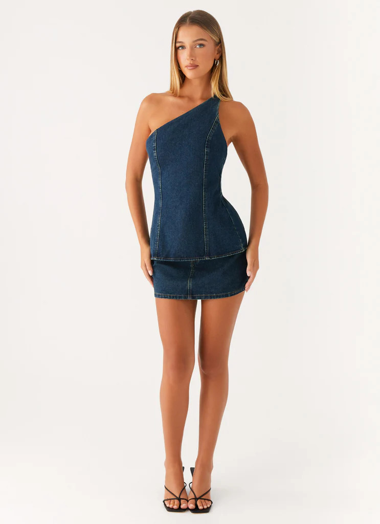 Maysa Denim Top - Washed Denim | Peppermayo (Global)