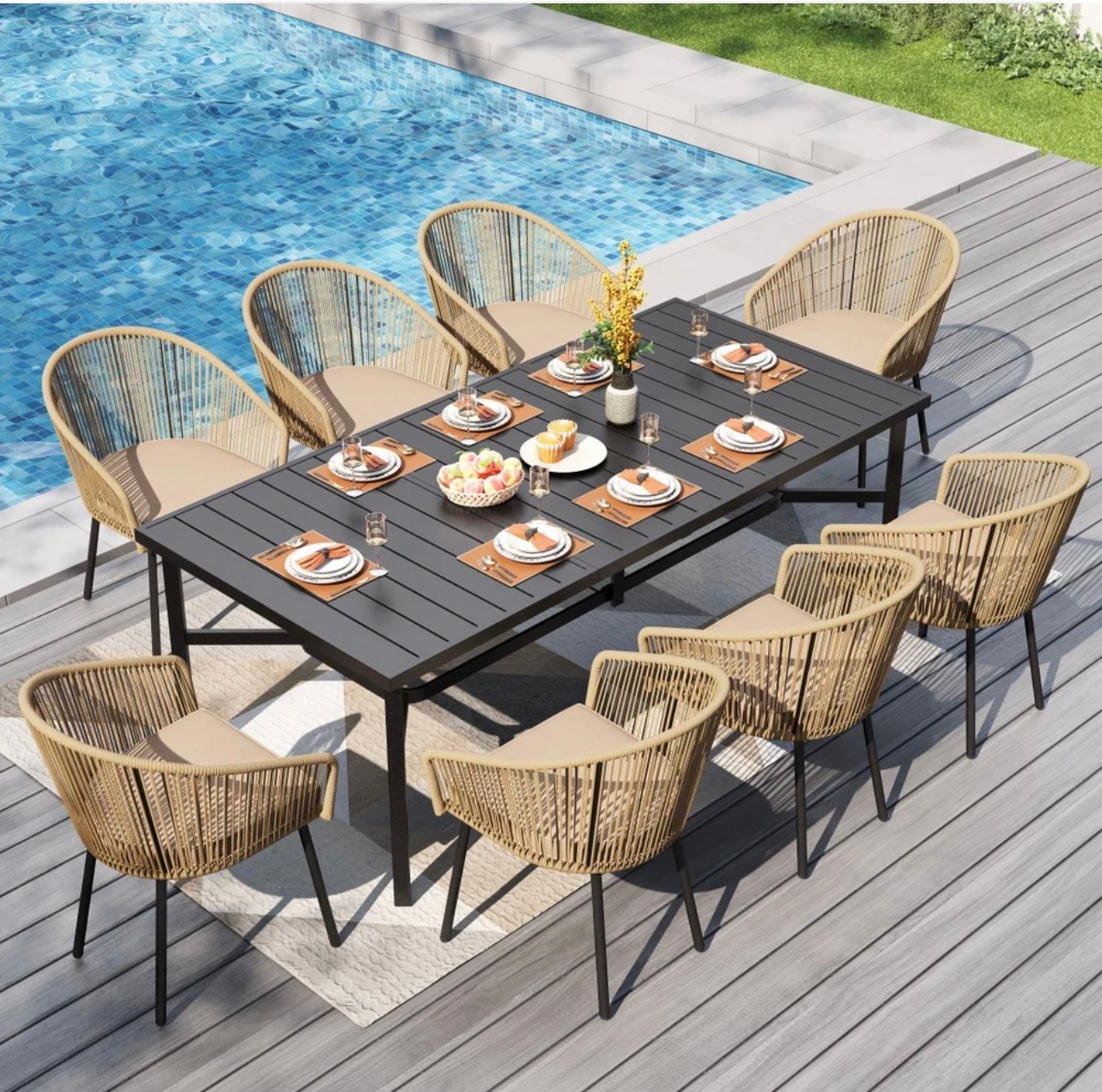 Catalina 8-Seater Outdoor Dining Set with Long Table

#LTKHome #LTKSeasonal #LTKSaleAlert