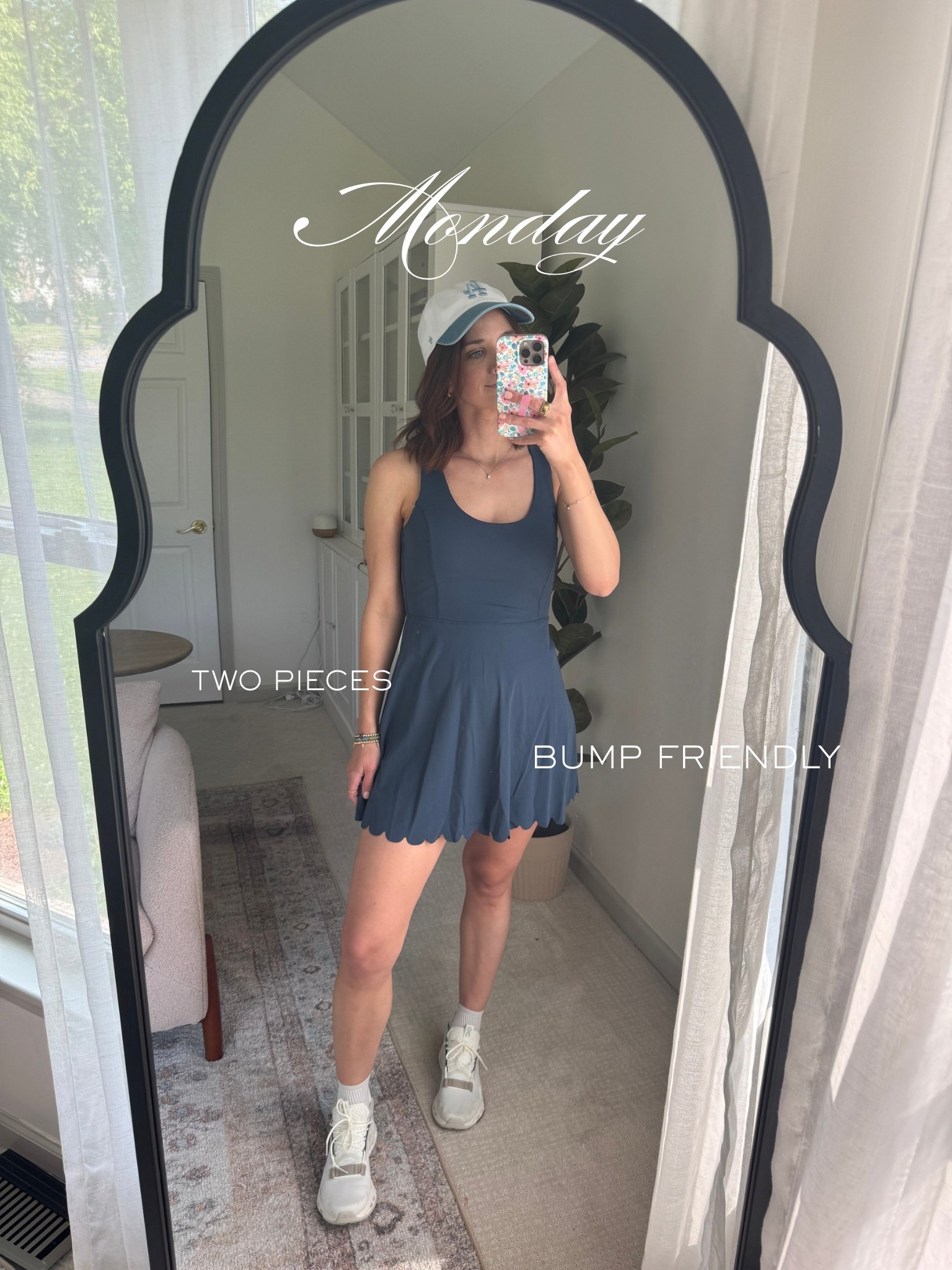 Athletic dress : wearing a m (I’m 5’7)
Two pieces 

Crew socks // baseball hat // athleisure // nursing friendly // mom style // casual summer outfit 

#LTKFindsUnder50 #LTKSummerEdit #LTKSeasonal