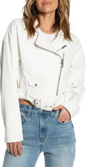 Juicy Couture Ember Faux Leather Crop Moto Jacket | Nordstrom | Nordstrom