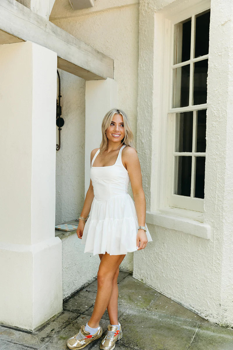 Ava Athletic Dress - White | Triple Threads