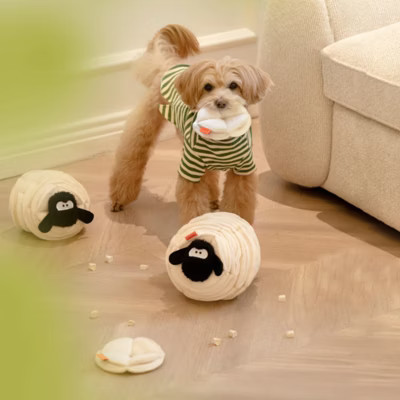 SEVOBAL Pet Toy Ball For Dogs, Enrichment Interactive Dog Toys For Boredom, Toys To Keep Them Busy, Cute Lamb, White(7.87"*9.84"*7.87") | Target
